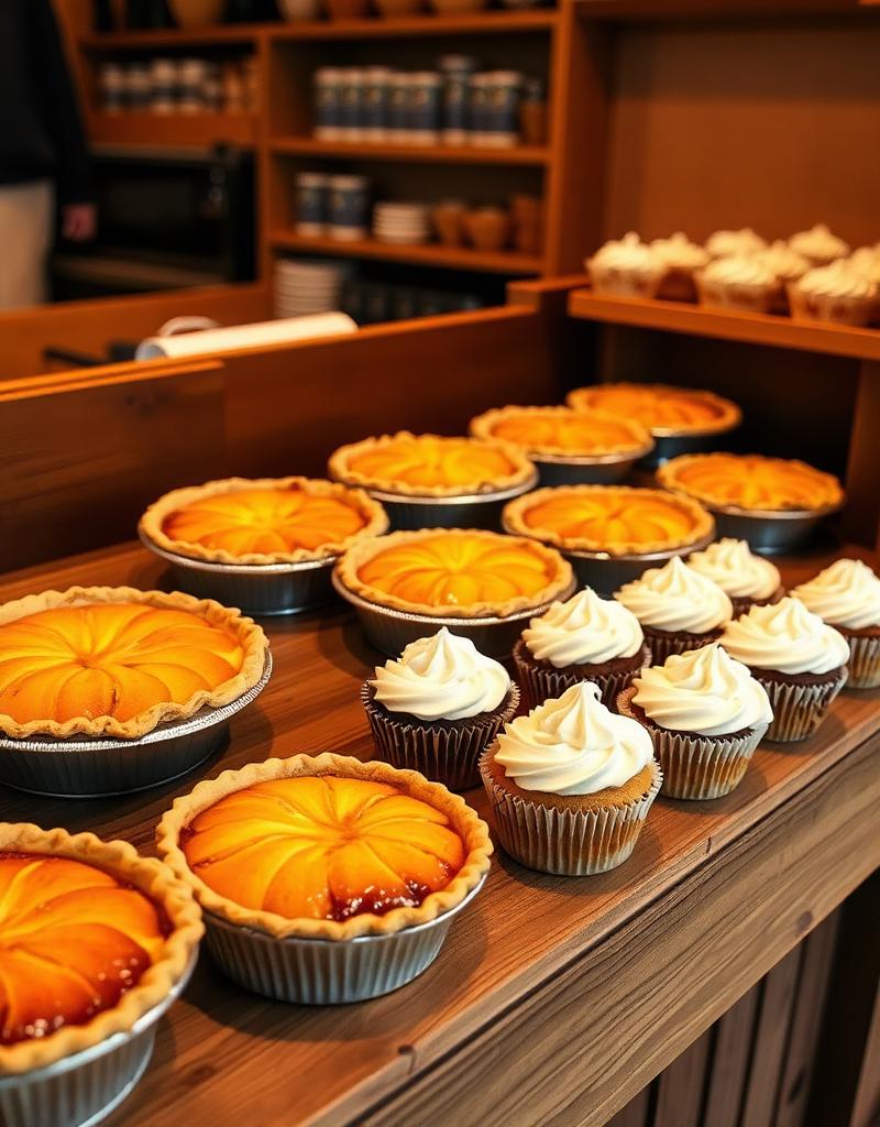 Homemade pies and cupcakes